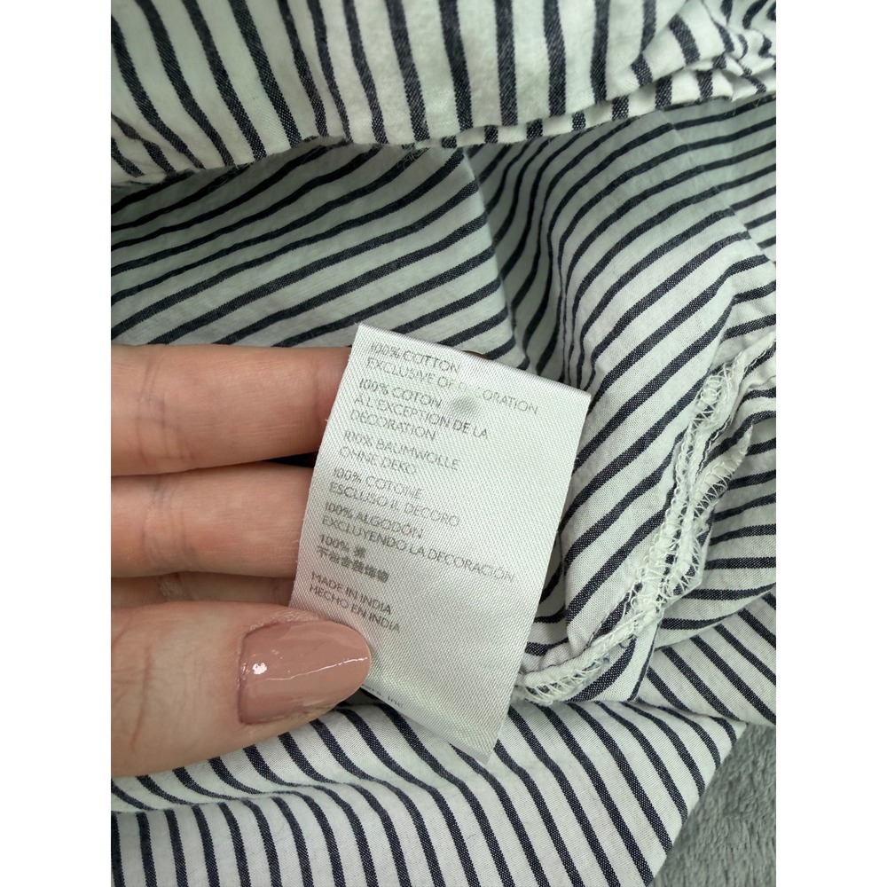 Maeve Anthropologie Embroidered Vertical Striped Button-Up Shirt  Boho Chic 14 - Picture 6 of 10